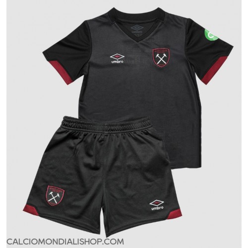 Maglie da calcio West Ham United Seconda Maglia Bambino 2024-25 Manica Corta (+ Pantaloni corti)